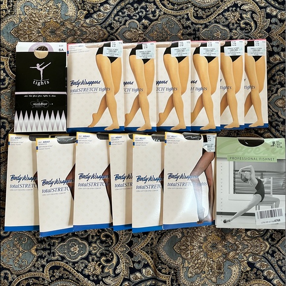 Body Wrapper Footed Dance Tights and Fishnet seamless tights - Picture 1 of 9